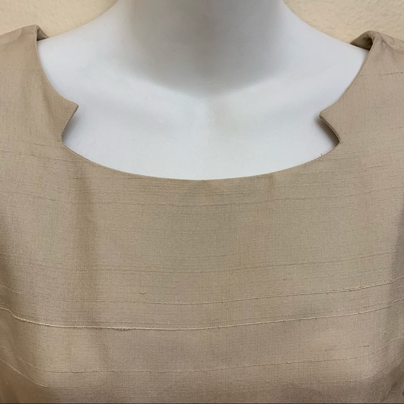 1950s Alexander Lipton Vintage Dress Sleeveless Belt Ivory Cream - Picture 8 of 14